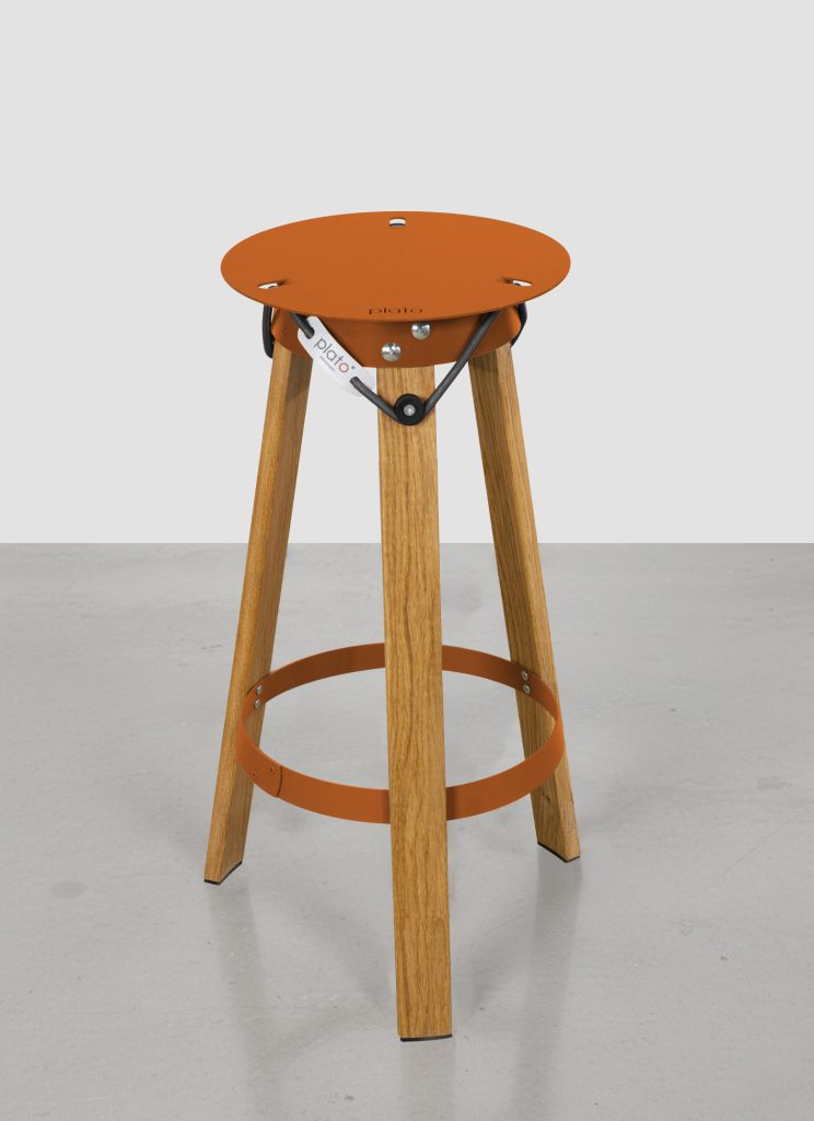 Tabouret Plato Orange Terracotta cordon gris
