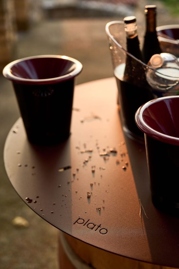 Kit Plato, le plateau pour tonneau pour dégustation de vin en terrasse